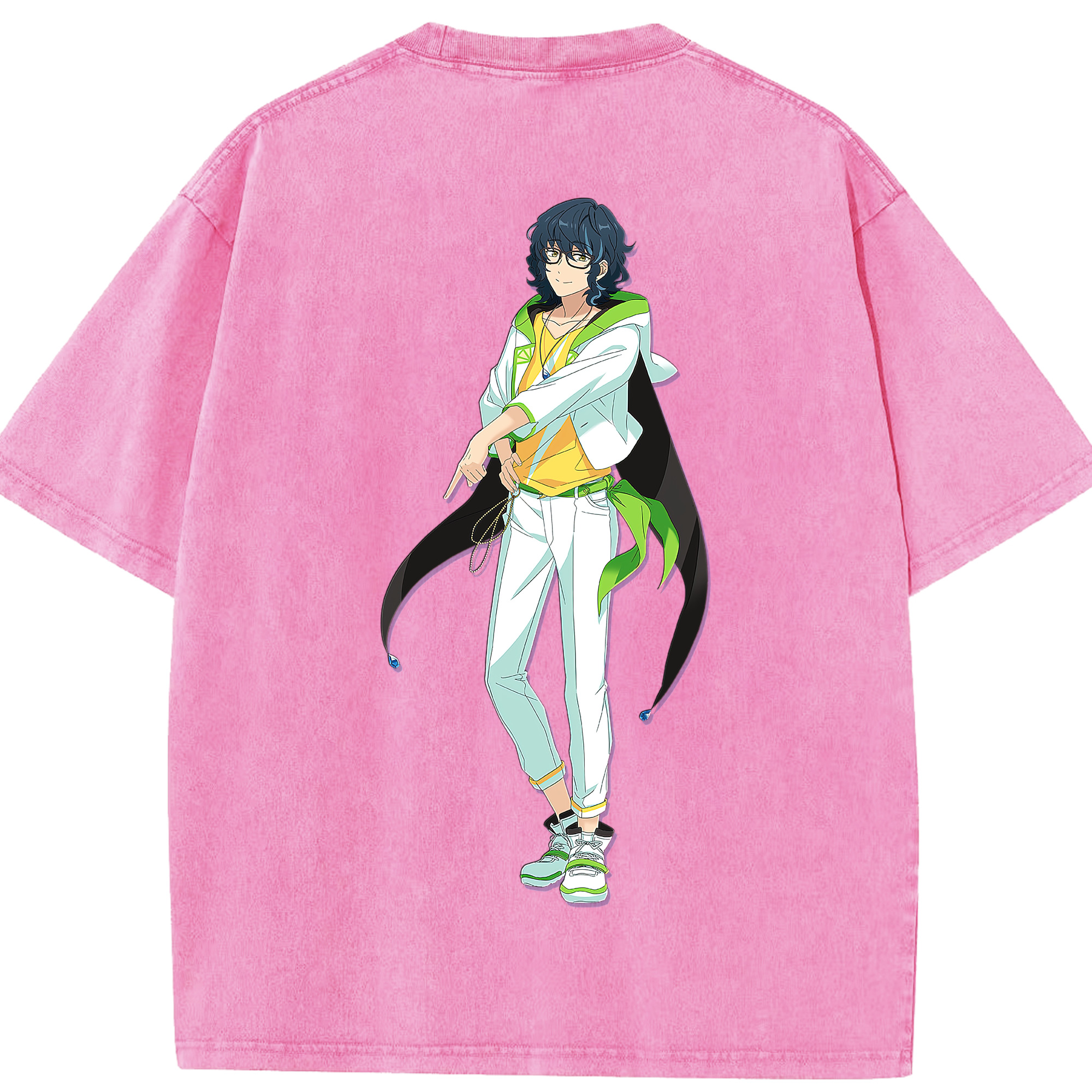 （画像用） あんさんぶるスターズ! Ensemble Stars 綿100% ヴィンテージ風 半袖Tシャツ（背面プリント）